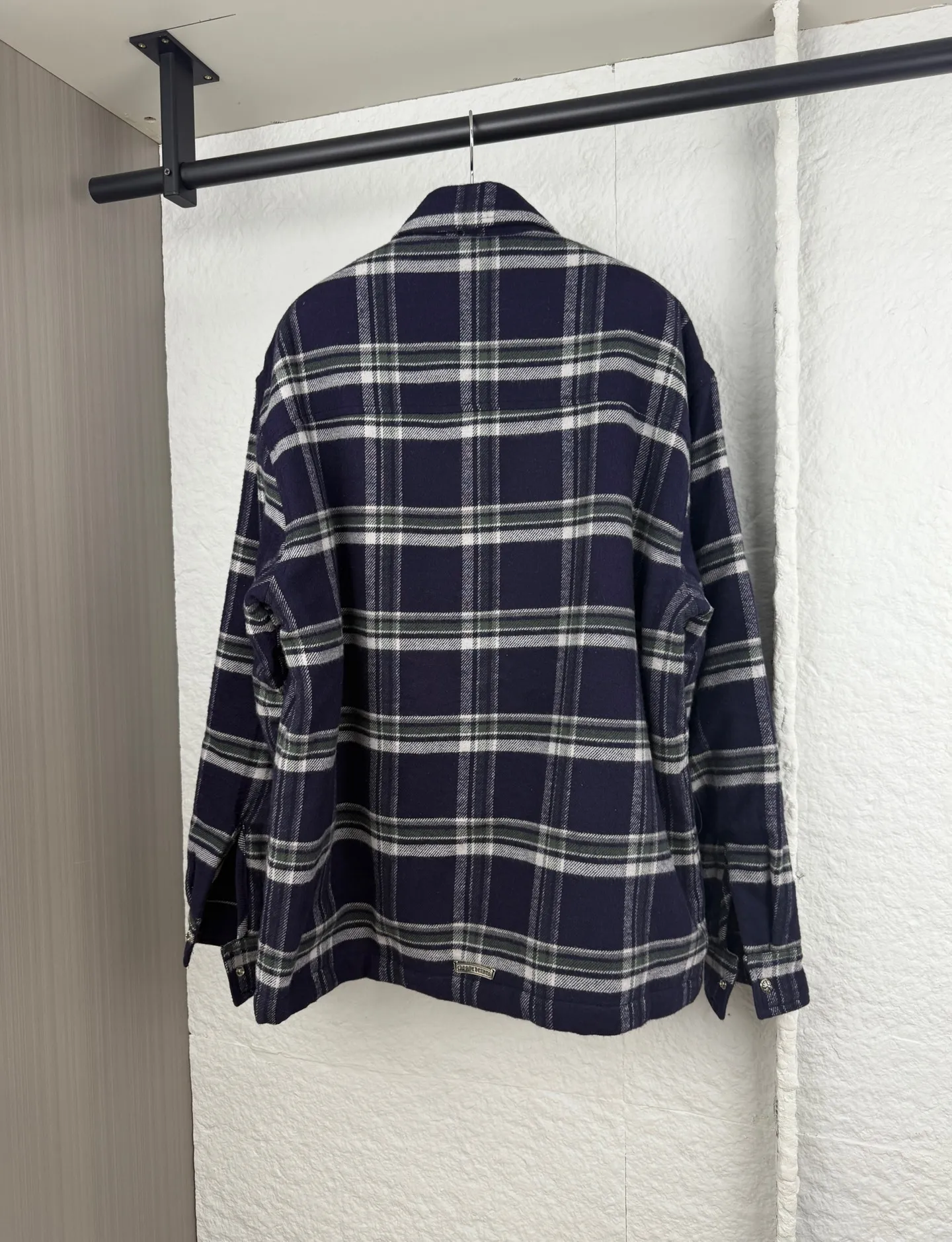P680 Chrome Hearts Chrome Hearts Plaid Velvet Shirt Jacket S/M/L/XL